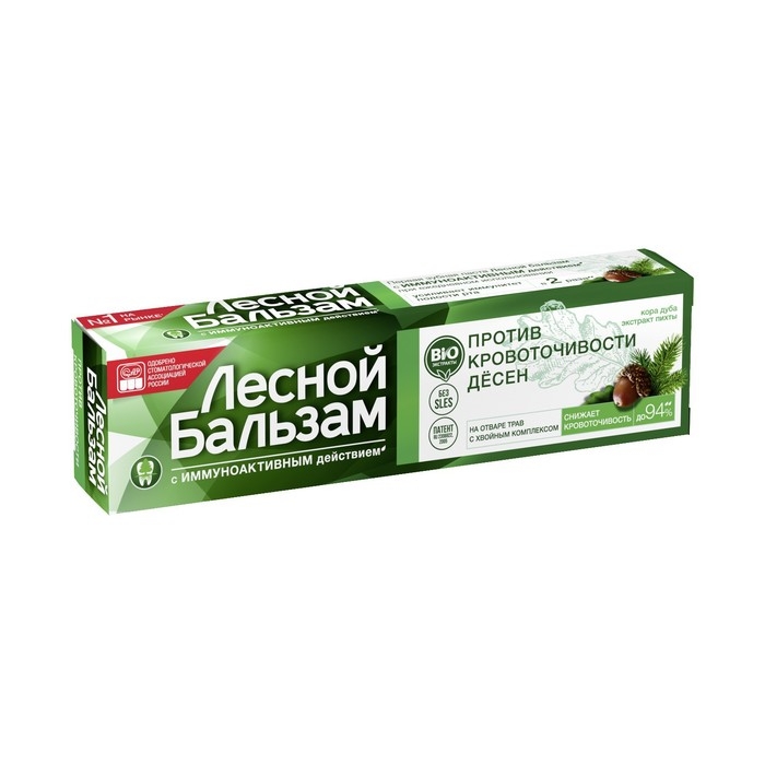 Зубная паста «Против кровоточивости дёсен», с корой дуба, 50 г