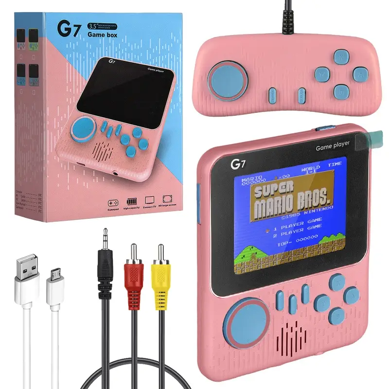 Игровая приставка G7 розовая 3.5&rdquo;  для 2 пользователей
