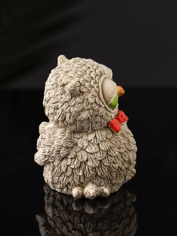 Фигурка гипс &laquo;Филин с бантом&raquo;, 8&times;6&times;6.5 см, бежевый