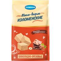 Вафли Коломенские мини в гассете шоколадно-ореховые 200г