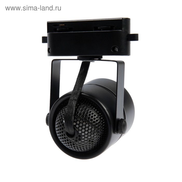 Трековый светильник Luazon Lighting под лампу Gu10, круглый, корпус черный