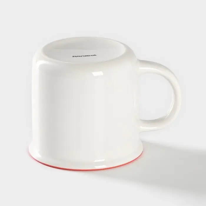 Кружка фарфоровая Доляна &laquo;14 февраля. Сердце&raquo;, 370 мл, цвет белый