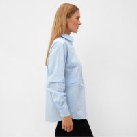 Блузка женская MINAKU: Casual Collection цвет голубой, р-р 54