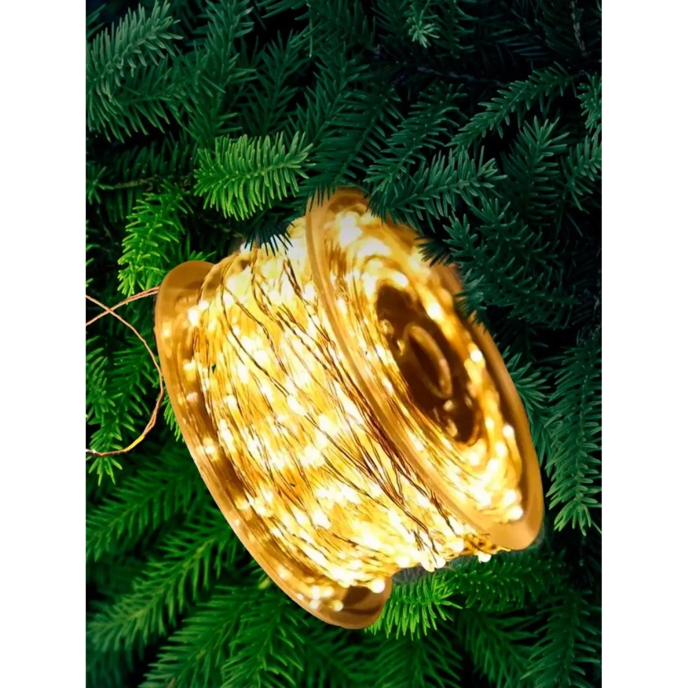 Гирлянда светодиодная на 2000LED ламп, 20м, 220B, тепл бел,8реж, IP44,93629