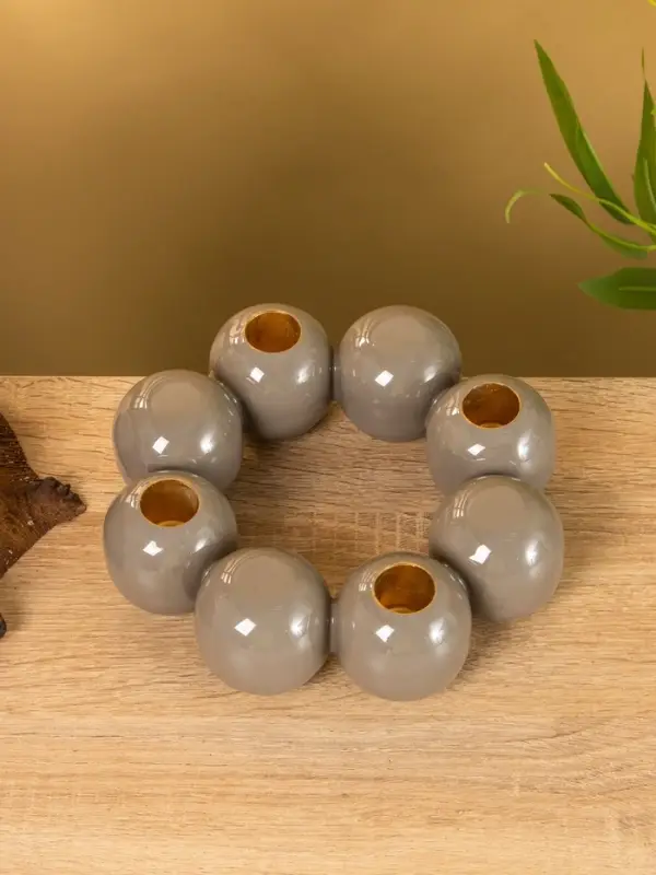 Подсвечник на 4 свечи  Подсвечник на 4 свечи "Бусы" с 8 сферами, ковентри 19х19х5,5 см