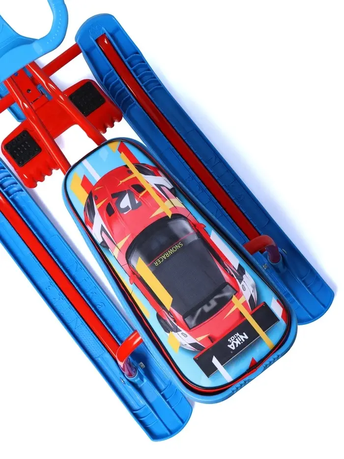 Снегокат &laquo;Тимка спорт 1+&raquo; Sportcar, голубой, красный, TC1+/SC Nika Kids
