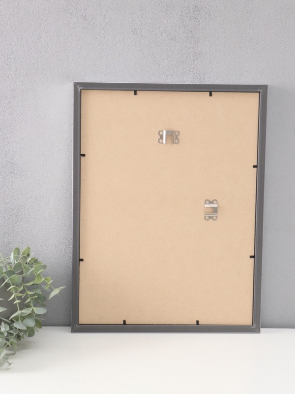 Фоторамка пластик Фоторамка пластик "МИРАМ" 30х40 см, серебро