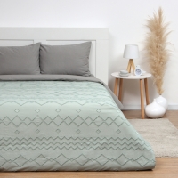 Покрывало LoveLife Tufting: Орнамент цв.зеленый,  240*230±5см, микрофайбер, 100% п/э