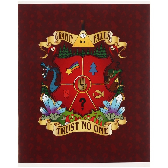 Тетрадь 48 листов в клетку, картонная обложка, Гравити Фолз