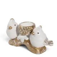 Фигурка с подсвечником &laquo;Шишечка с птичками&raquo;, декоративная, 13&times;6&times;6.5 см