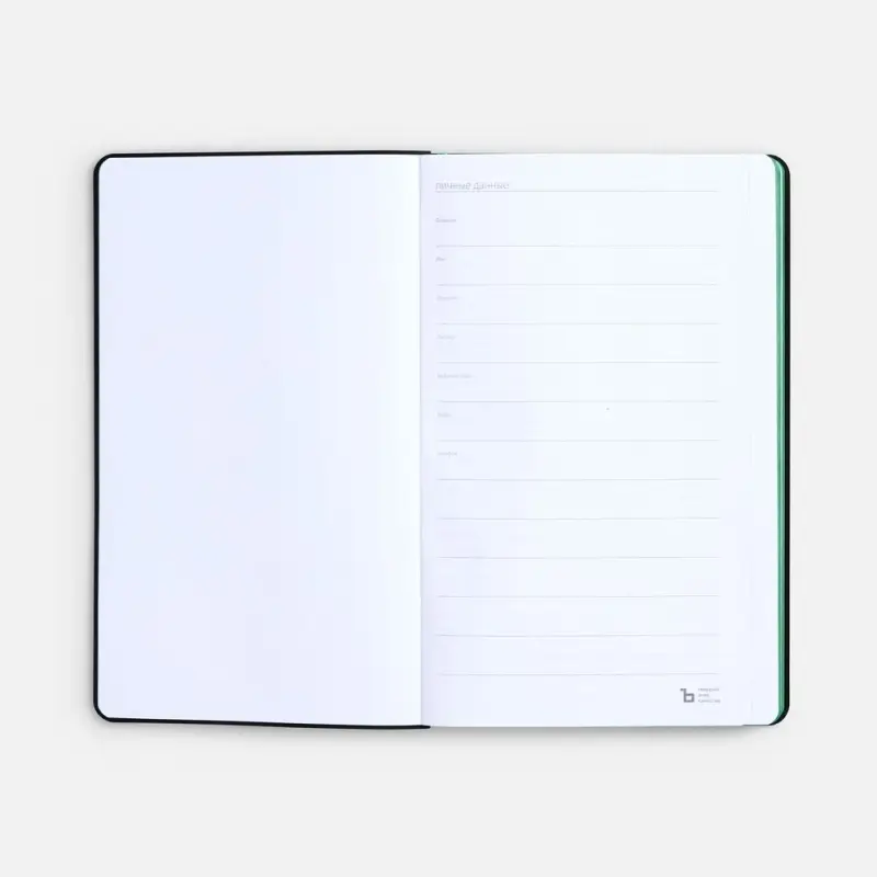 Ежедневник Nice Twice, недатированный, черный с ярко-зеленым Ежедневник Nice Twice, недатированный, черный с ярко-зеленым