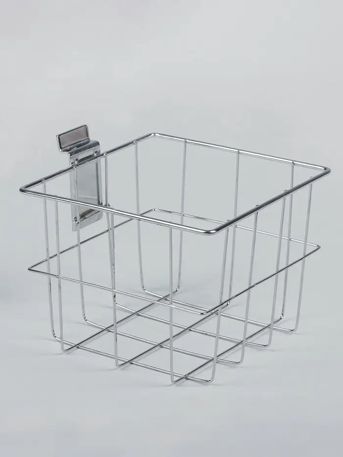 Полка-корзина для экономпанелей, 18&times;17&times;13 см, цвет хром