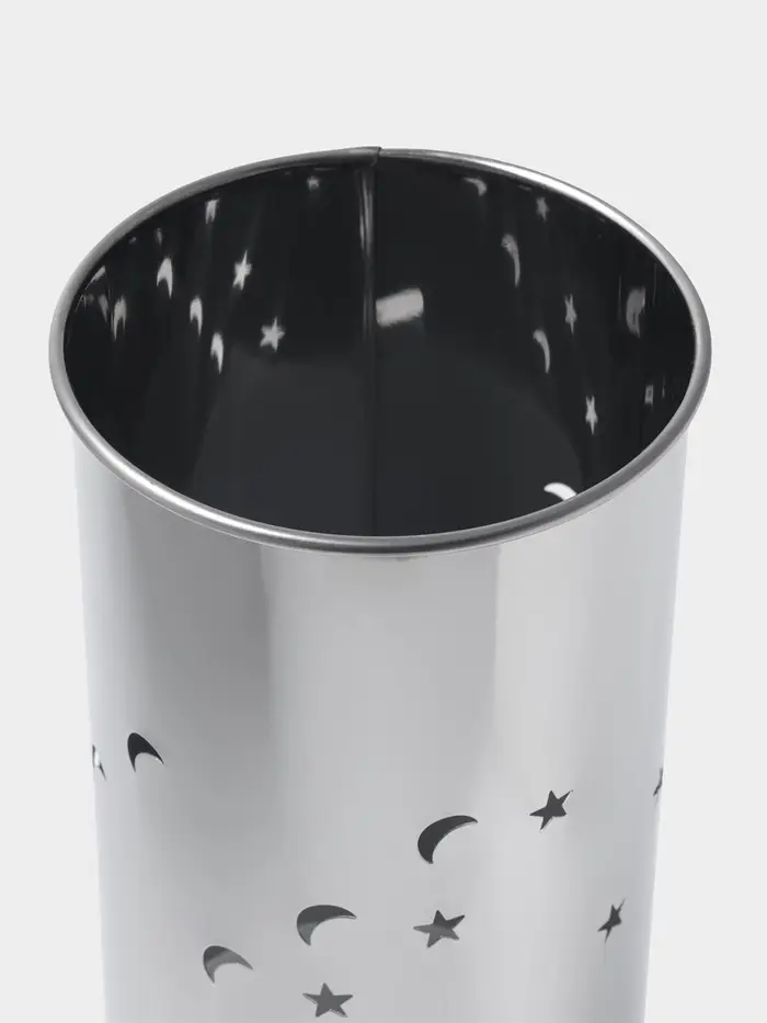 Ёршик для унитаза с подставкой &laquo;Звёзды&raquo;, 9&times;10&times;40 см, хром