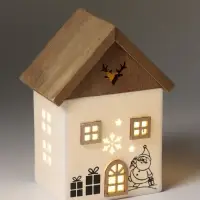 Фигурка керамическая с подсветкой &laquo;Дом с Дедом Морозом&raquo; 11.6&times;7.5&times;15 см