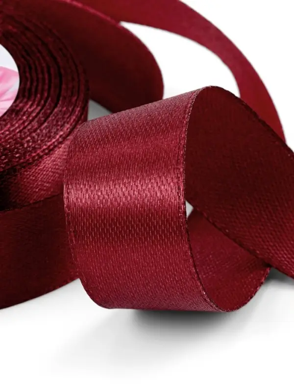 Лента атласная, 20 мм, 23&plusmn;1 м, бордовая №48