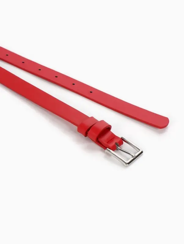 Ремень женский, 1 прокол, пряжка металл, 1.8&times;105 см, красный