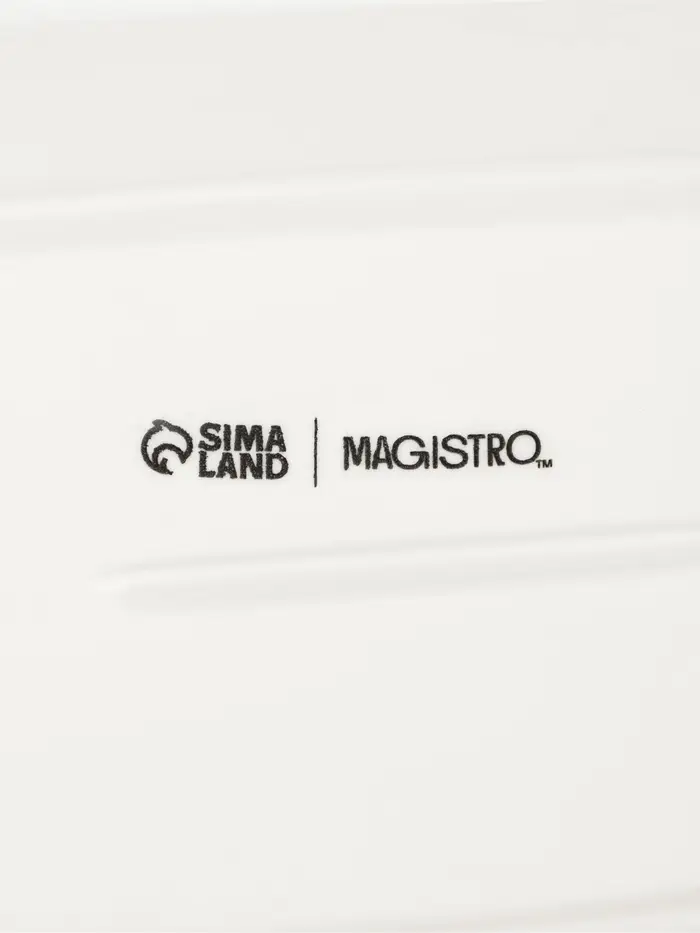 Блюдо фарфоровое с соусником Magistro &laquo;Бланш&raquo;, 28&times;12.5 см, белое