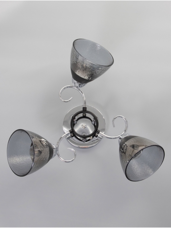 Люстра Люстра "Дождь" 3х40Вт Е27 хром 48х48х24см