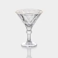 Набор бокалов для шампанского &laquo;Роскошь&raquo;, с золотой отводкой, 200 мл, размер одного бокала 11.6&times;14.5 см, 6 шт., стекло, прозрачный