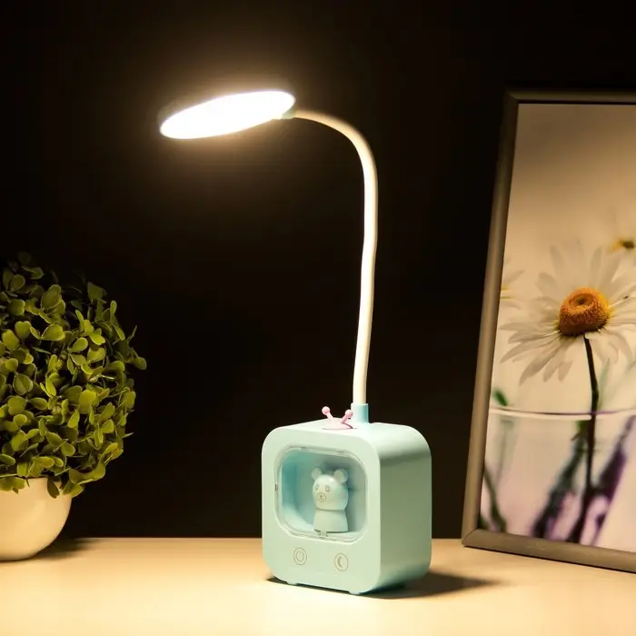 Лампа настольная RISALUX &laquo;Мишка&raquo;, светодиодная, 5 Вт, USB, АКБ, МИКС, 5&times;10&times;43 см