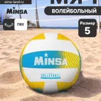 Волейбольный мяч MINSA, машинная сшивка, 18 панелей, р. 5, PVC
