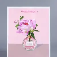 Пакет подарочный ламинированный &laquo;Счастья и любви&raquo;, нежно - розовый, 18&times;22.3&times;10 см