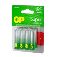 Батарейка алкалиновая GP, AA, LR6-8BL, 1.5 В, блистер, 4+4 шт.