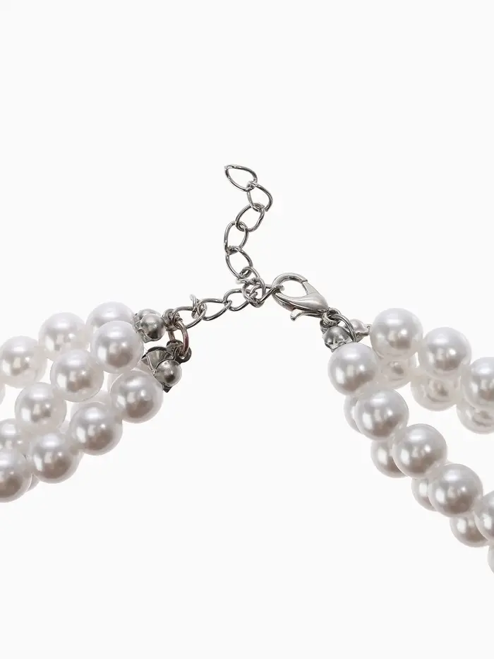 Бусы из жемчуга &laquo;Диана&raquo;, 4 нити, d=0.8, 40 см, белые