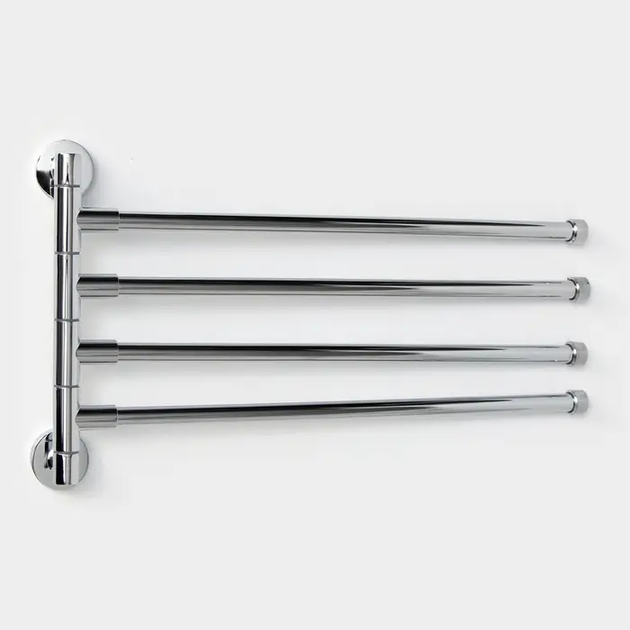 Держатель для полотенец с 4-мя поворотными панелями, Accoona A121-4, хром