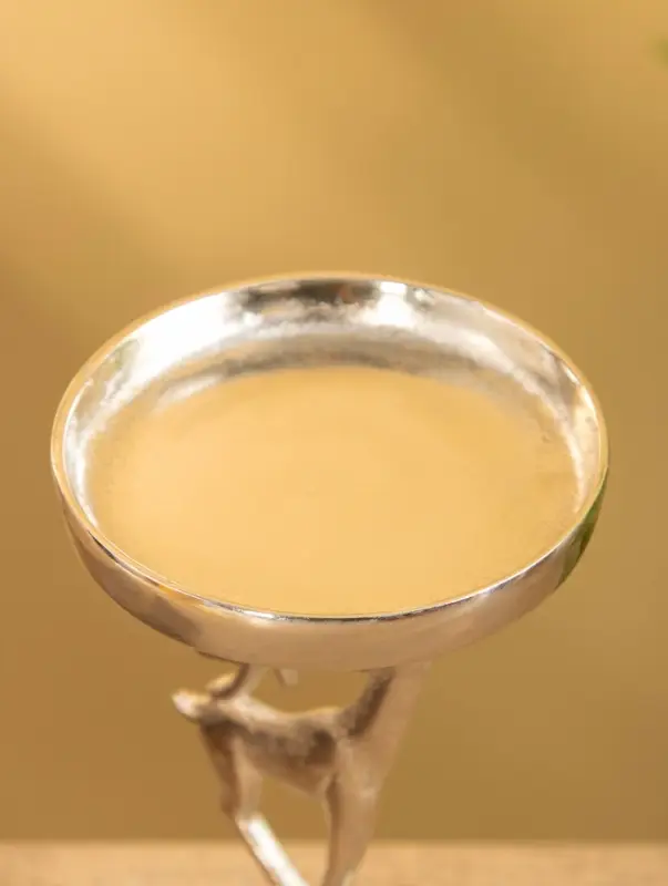 Подсвечник  Подсвечник "Олененок" 10х10х17 см, алюминий, серебряный