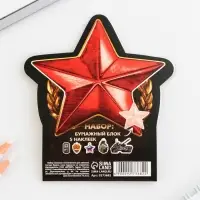 Подарочный набор, блок 20 листов + 5 наклеек «23 февраля. Настоящему защитнику»