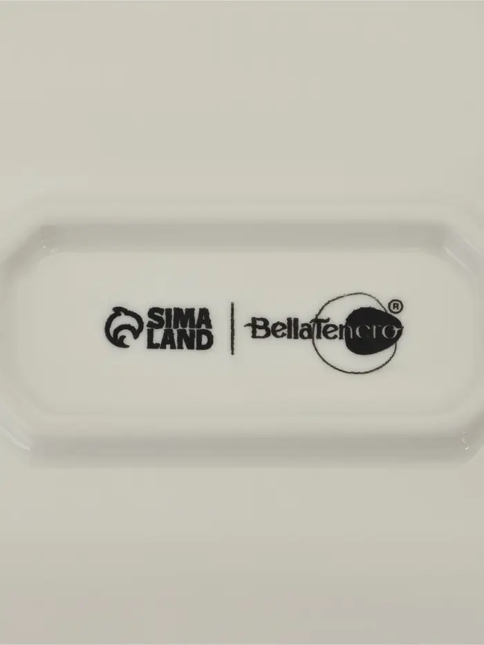 Форма для запекания BellaTenero, 1 л, 25.6&times;14.9&times;6.2 см, с бамбуковой крышкой, керамика, белая