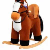 Качалка "Лошадка", со спинкой, цвет коричневый