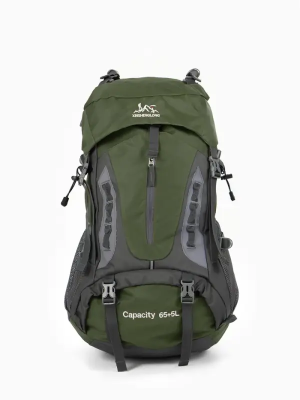 Рюкзак тур 65+5л, 30*20*53, отдел на шнурке, 5нар+2вн кармана, цвет хаки