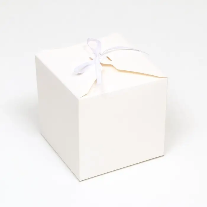 Коробка складная, квадратная, белая, 12×12×12 см Коробка складная, квадратная, белая, 12×12×12 см