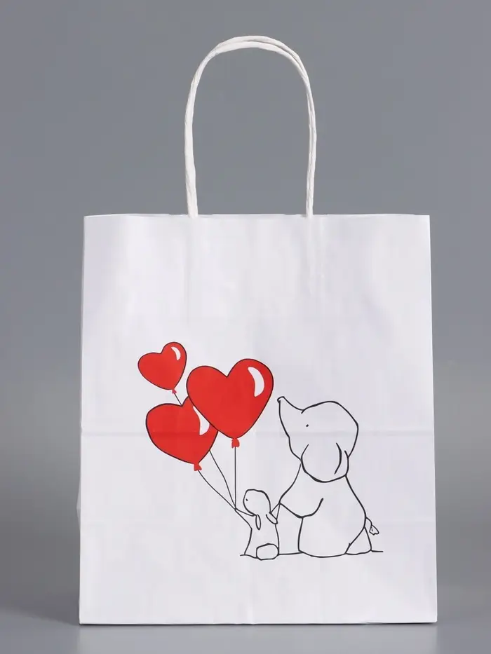 Пакеты подарочные, "С Днем Рождения", 22 х 12 х 25 см , набор 4 шт