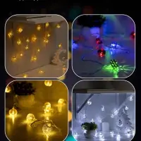 Гирлянда &laquo;Нить&raquo; 4 м с насадками &laquo;Шарик сетка&raquo;, IP20, прозрачная нить, 20 LED, свечение мульти, 8 режимов, 220 В