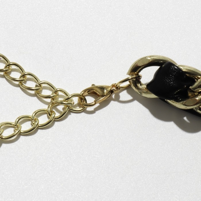 Чокер «Цепь» с бантом, цвет черный металл золото, 48 см Чокер «Цепь» с бантом, цвет черный металл золото, 48 см