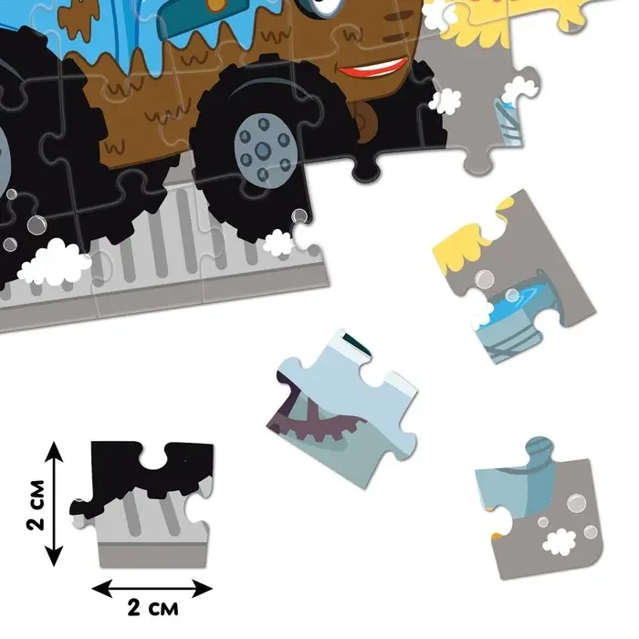 Пазл «Синий трактор на мойке», 54 элемента Пазл «Синий трактор на мойке», 54 элемента