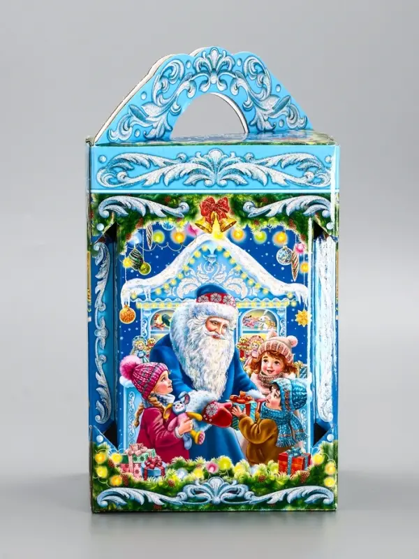 Подарочная новогодняя коробка &laquo;Новогодняя карусель&raquo; 15.8&times;15.8&times;23.5 см