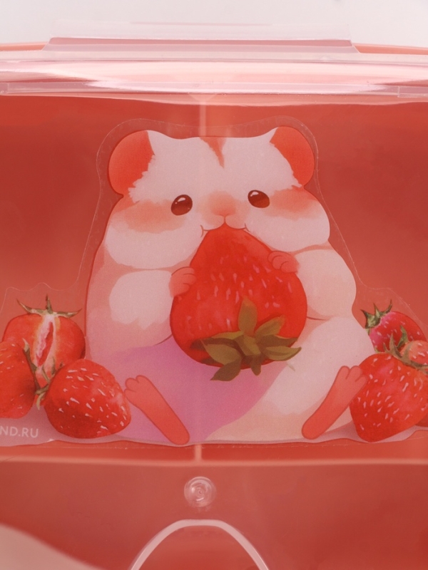 Ланч-бокс с клапаном, 3 секции, "Хомячок", 14 х 14 х 5 см