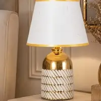 Лампа настольная RISALUX &laquo;Лаура&raquo;, Е14, 40 Вт, золотисто-белая, 22&times;22&times;36 см