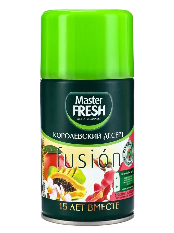 Мастер Фреш MFRAF-TO освежитель воздуха - сменный баллон для авт спрея Королевский десерт 25