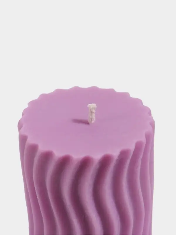 Свеча &laquo;Волны&raquo;, 6&times;6&times;12 см, соевый воск, МИКС