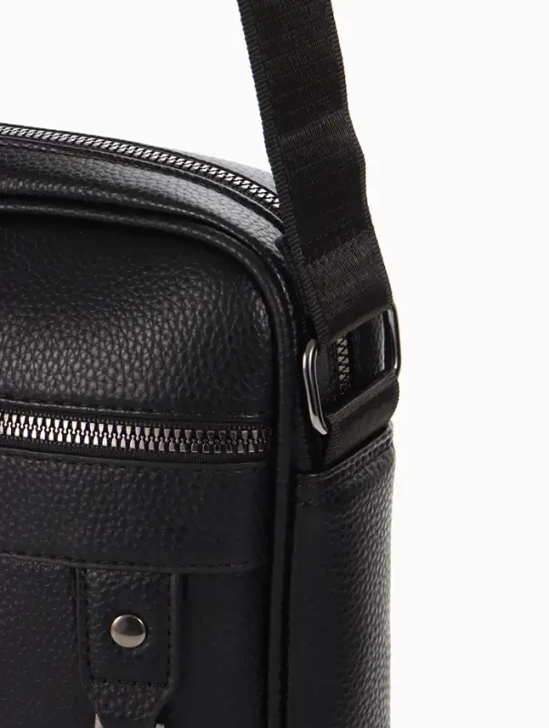 Сумка мужская, 21*7*25 см, отд на молнии, 2 н/карман, длин рег.ремень, черный