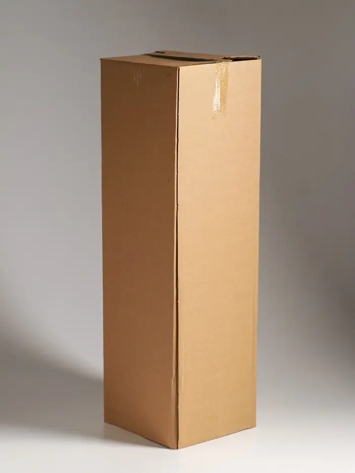 Ваза стекло напольная "Линней" 50х15 см, серый