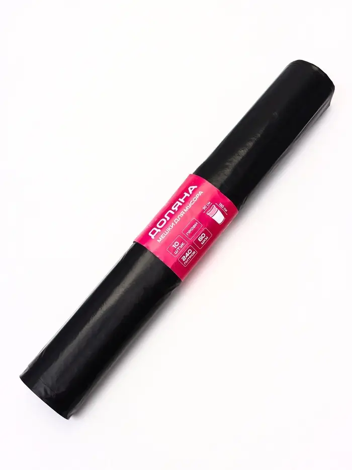 Мешки для мусора Доляна &laquo;Профи&raquo;, 240 л, 90&times;150 см, 60 мкм, ПВД, 10 шт., чёрные