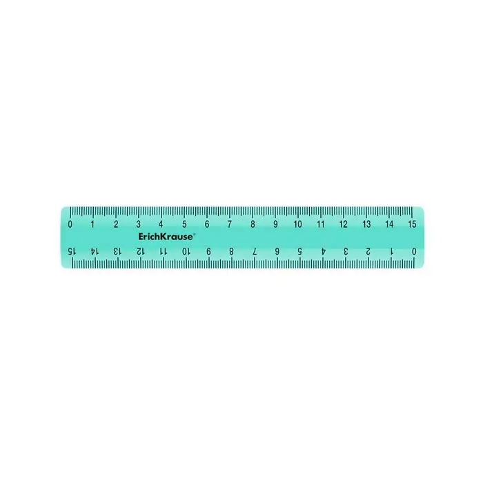 Линейка 15 см ErichKrause &laquo;Pastel Mint&raquo;, в флоупаке, мятный