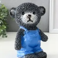 Копилка "Мишка в джинсах" серый, 19,5х13х11 см Копилка "Мишка в джинсах" серый, 19,5х13х11 см