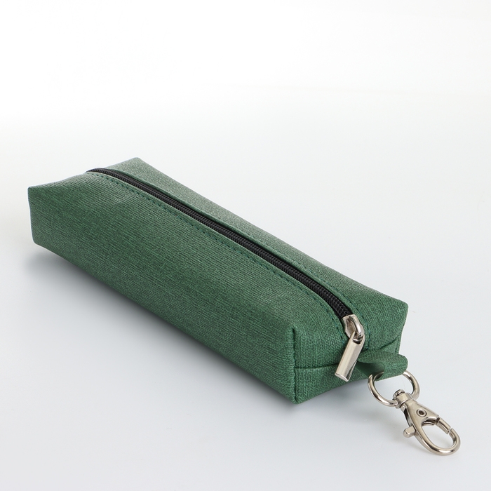 Ключница на молнии, длина 16 см, кольцо, карабин, цвет зелёный Ключница на молнии, длина 16 см, кольцо, карабин, цвет зелёный